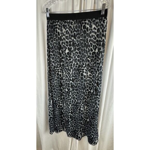 Express Leopard Maxi Skirt, Black, Gray & White, Sz: SP, 61-00 - Picture 8 of 16